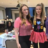 Guests getting into the 80s spirit for the charity night.