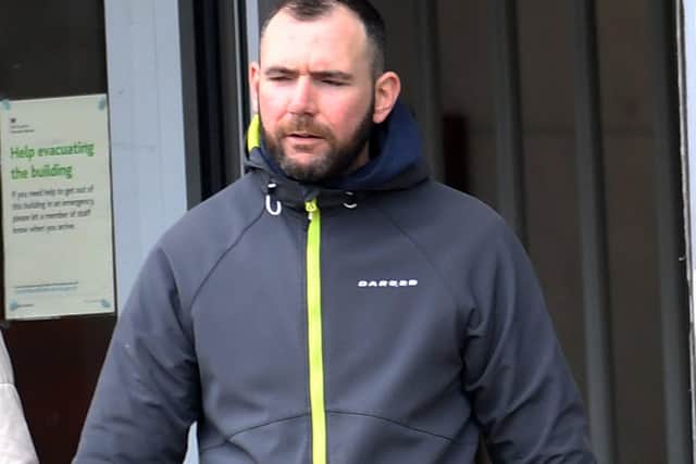 Tony Clarke pictured outside Teesside Magistrates Court, in Middlesbrough. Tony has been sentenced by the court for assaulting a woman at King's Cross Station, in London, in July 2023.