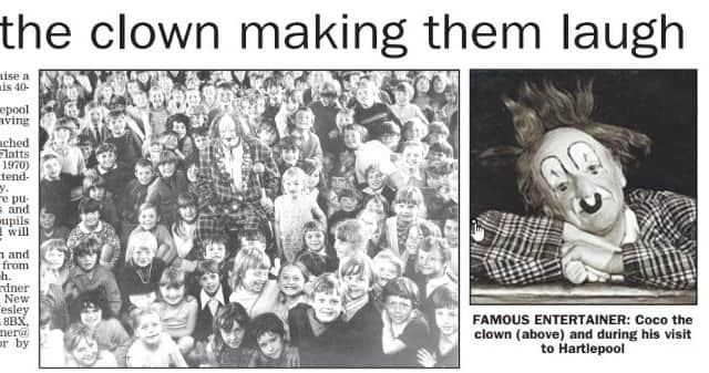A 2010 Hartlepool Mail story. It told of Coco's visit to Golden Flatts School in the 1970s and shared the memories and a photo from Mail reader Alan Roberts.