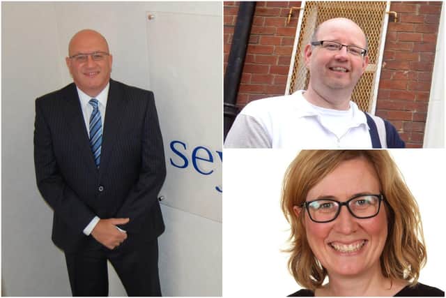 Kevin Byrne (left), Sacha Bedding (top right) and Jo Heaton have all been named in the New Year Honour's List.