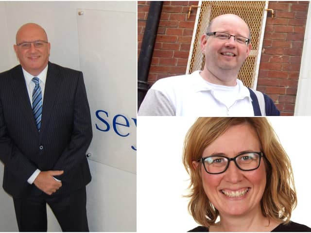 Kevin Byrne (left), Sacha Bedding (top right) and Jo Heaton have all been named in the New Year Honour's List.