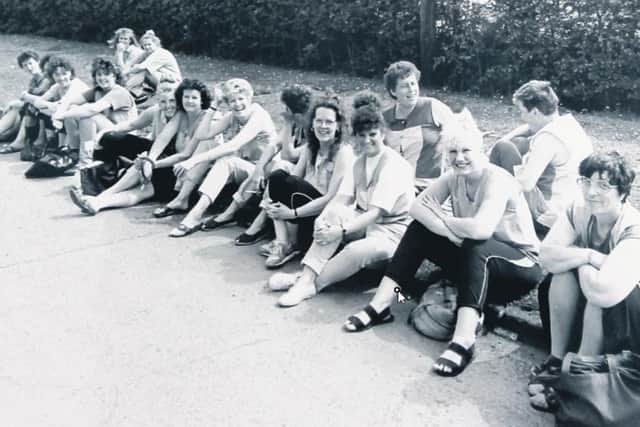 Taking a break in the sun in 1991. Can you spot someone you know?