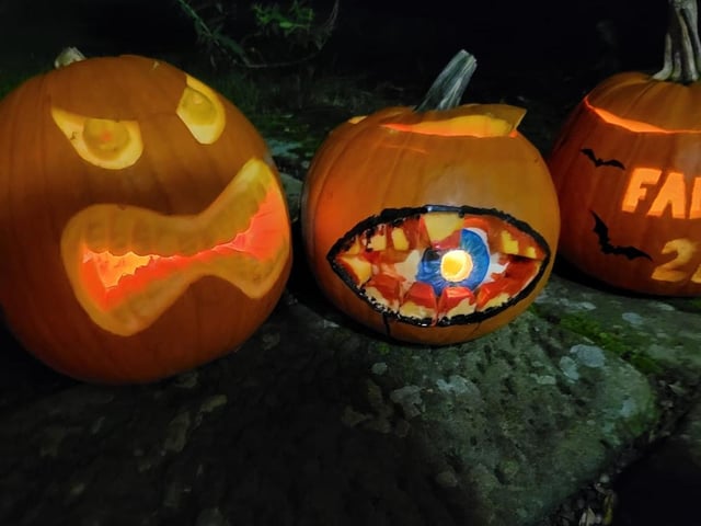 That beady eye is following us everywhere ... Celebrating National Pumpkin Day and Halloween with Scott Nell.