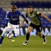 Dylan Bahamboula playing for Oldham Athletic.