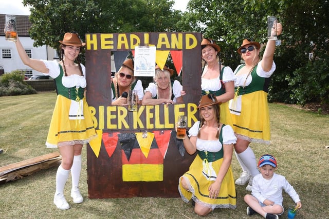 The Headland Bier Keller group get into the parade spirt.