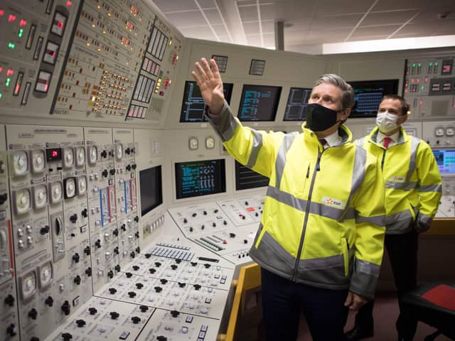 Labour Party leader Sir Keir Starmer visits Hartlepool Power Station with the party's by-election candidate, Dr Paul Williams, during a visit to the area.
