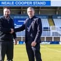 John Askey (right) has highlighted the working relationship he has with Hartlepool United sporting director Darren Kelly (left) who is to leave the club.