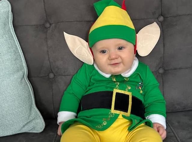 Alfie Winspear, age 8 months, makes an adorable elf.