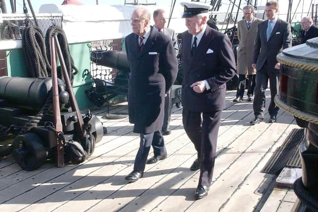 Prince Philip on one of his visits to Hartlepool in 2009.