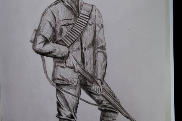 The approved design by artist Ray Lonsdale of the replacement Boer War statue for Ward Jackson Park.