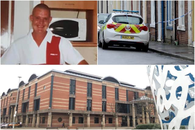 The trial of seven Hartlepool men charged with the murder of Michael Philips in a house in Rydal Street last June is ongoing at Teesside Crown Court.