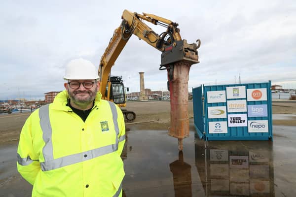 Councillor Mike Young, the leader of Hartlepool Borough Council, at the location of the town's forthcoming new leisure centre.