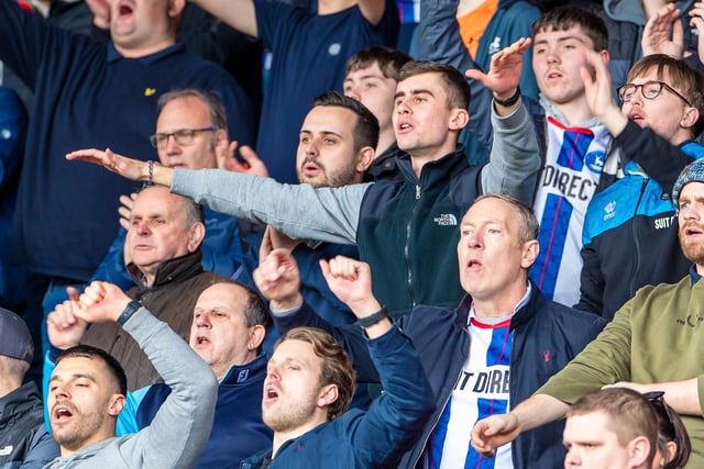 Hartlepool United supporters were in fine voice at Valley Parade. (Photo: Mike Morese | MI News)