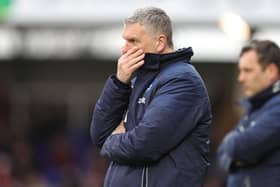 John Askey was left with more questions than answers from his system change for Hartlepool United in the draw with Ebbsfleet United. (Photo by Pete Norton/Getty Images)