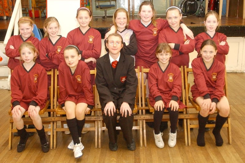 The Hartlepool school's 2007 team with their new strips which had been donated by former pupil Amy Atkinson, front centre.
