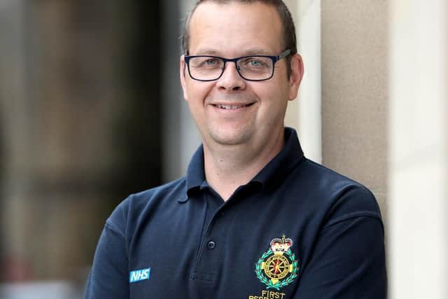 Ambulance service community first responder David Cairns from Hartlepool.