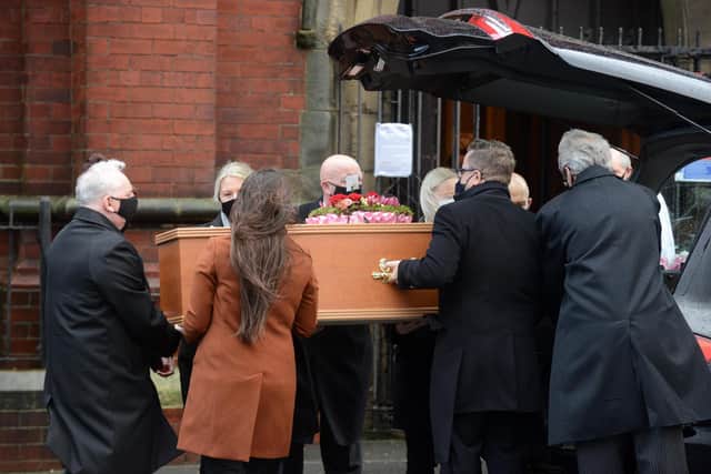 Funeral of Mandy Andrews at St Aidan's Church.