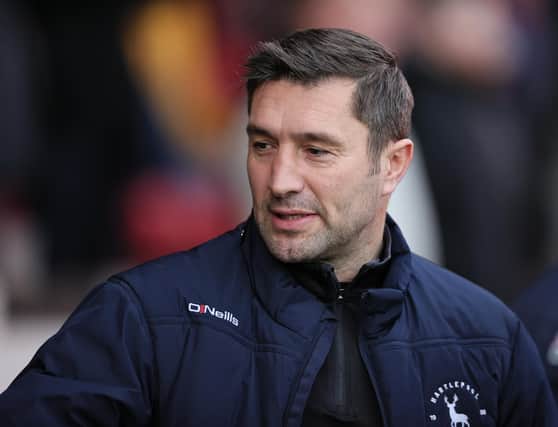 Graeme Lee is delighted to see Hartlepool United surpass the 50 point barrier following their win over Newport County (Credit: James Holyoak | MI News)