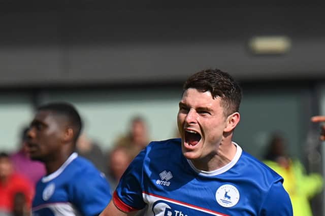Jake Hastie came off the bench to score for Hartlepool United in their opening day defeat at Barnet. Picture by FRANK REID