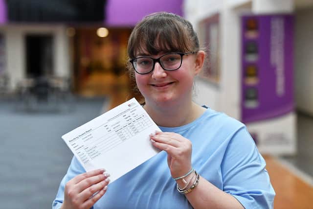 Dyke House Sixth Form student Elly-Mae Waugh is happy with her results.