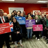 Labour candidates and supporters ahead of this year's local council elections in Hartlepool.