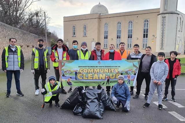 Members of the Ahmadiyya Muslim Community and Nasir Mosque have organised litter picks and street cleaning days.