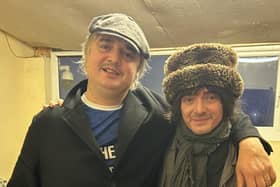 Hartlepool musician Max Bianco, right, with Libertines singer Pete Doherty.