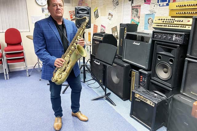 Mick Donnelly runs a music academy at the enterprise centre. Picture by FRANk REID