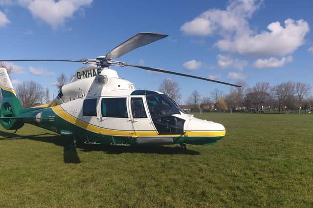 The Great North Air Ambulance was called in. Picture: GNAAS