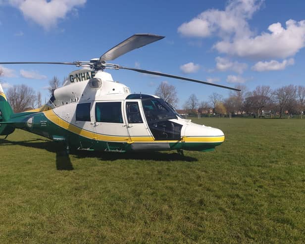 The Great North Air Ambulance was called in. Picture: GNAAS