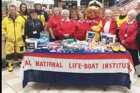 Hartlepool RNLI fundraisers and volunteer crewmembers pictured at Middleton Grange Shopping Centre./Photo: RNLI/Tom Collins