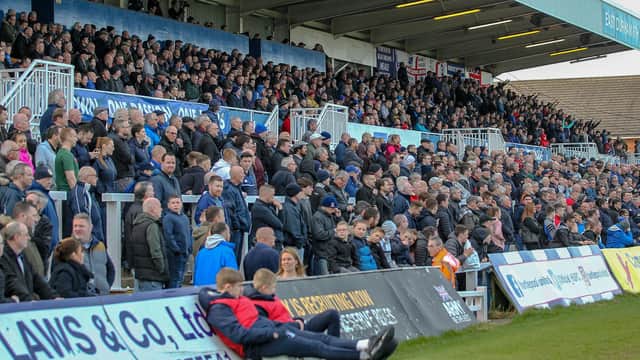 Hartlepool United fans at Victoria Park (photo: HUFC)