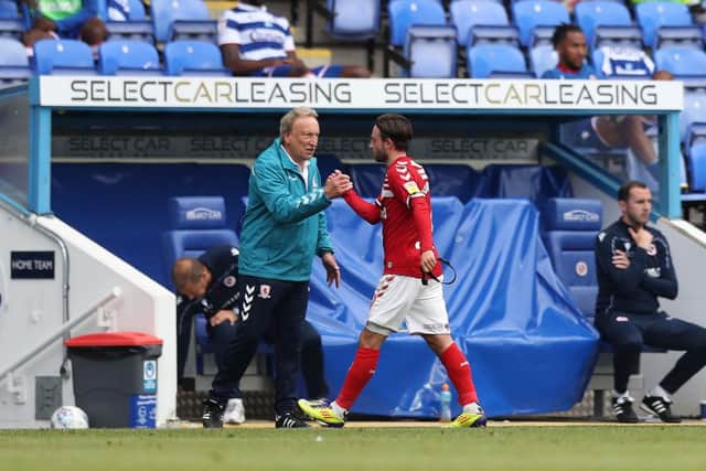 Middlesbrough manager Neil Warnock and Patrick Roberts.