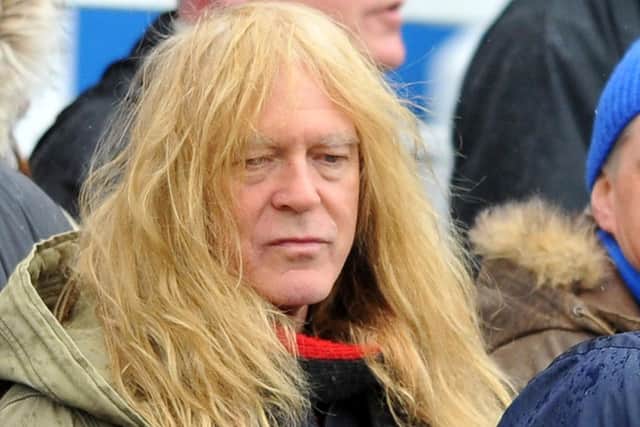 Janick Gers on the terraces at Hartlepool United.