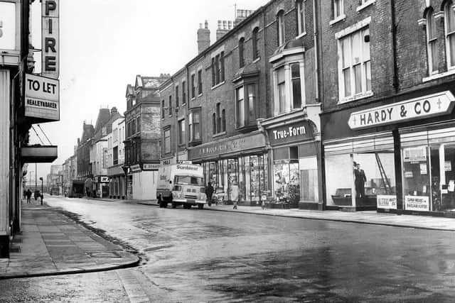 Lynn Street where shop windows were shattered in the 1962 storms.