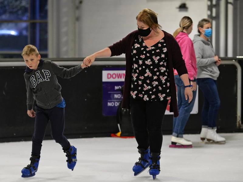 Cheryl Fairfax and William Fairfax, nine, pictured having fun on the Ice Caps.