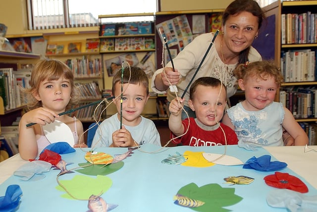 A magnetic fishing session at West View Library in 2004.