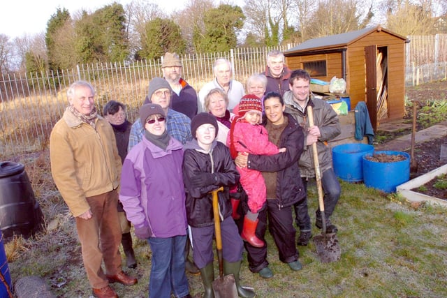 These allotment holders posed for a photo at Briarfields in 2009. Does this bring back memories for you?