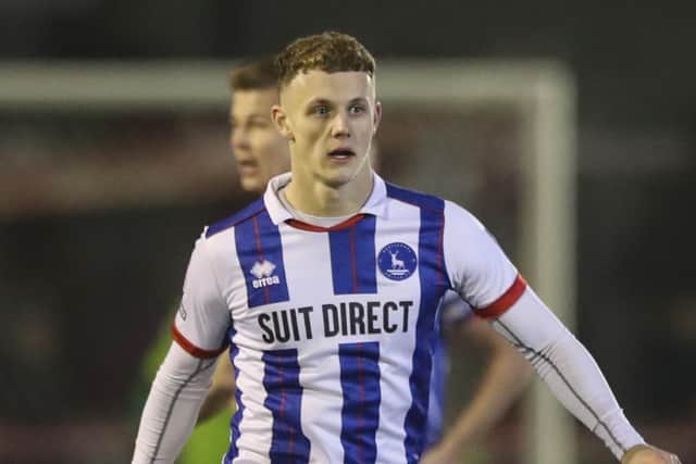 Jack Hamilton came off during Hartlepool United's win over Crawley Town. (Credit: Tom West | MI News)
