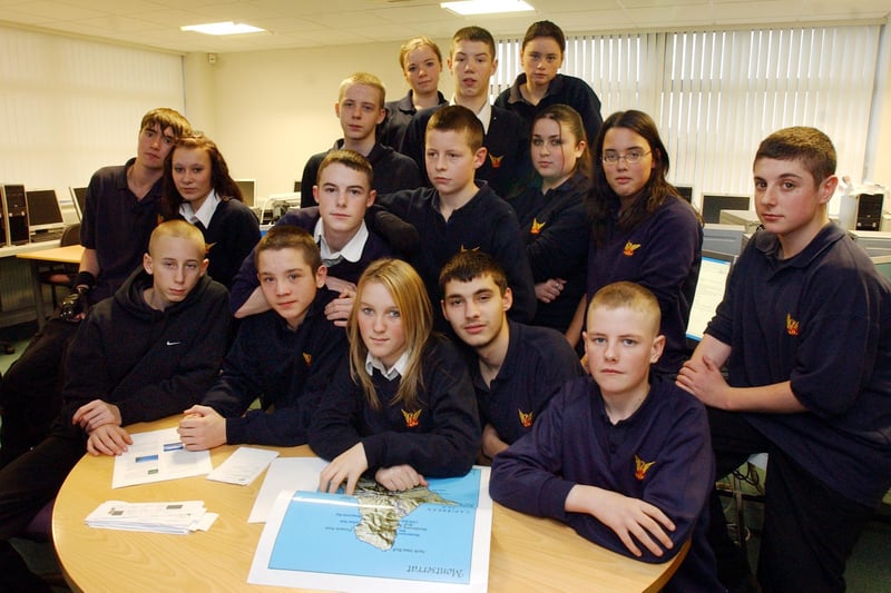 A team building exercise via video link was the task for these Mortimer Comprehensive School students 15 years ago. Can you spot someone you know?