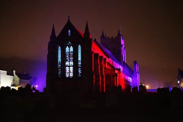 St Hilda's Church was illuminated again during the Wintertide festival.