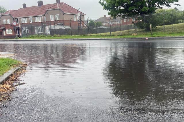 Flooding earlier this year in Brenda Road, Hartlepool. Experts are predicting heavy rainfall in town this Thursday.
