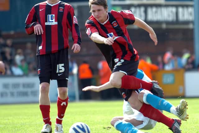 Hartlepool United's popular red and black away kit was launched in 2007 and worn the following season.