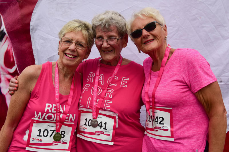 Taking part in the Race for Life in 2019 were Linda Cain, Mary Campbell and Maureen Ridley, all from Silksworth.