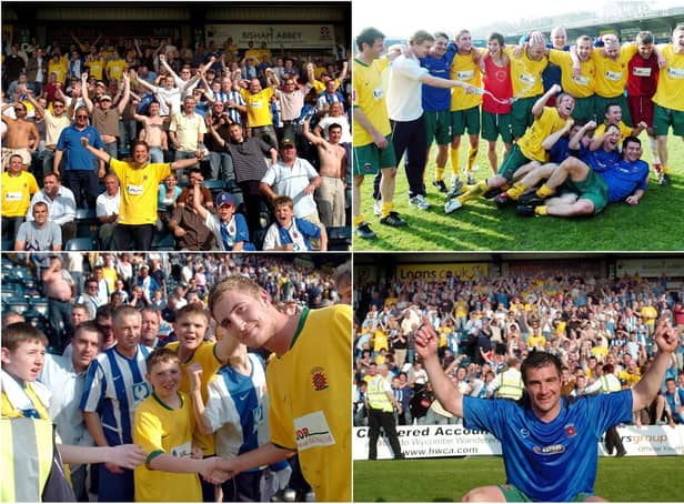 Just four of our pictures from Hartlepool United's promotion party at Wycombe Wanderers on April 14, 2007.