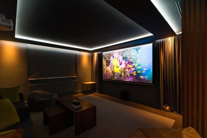 The impressive home even comes with it's very own cinema room, perfect for watching the latest Netflix series.
