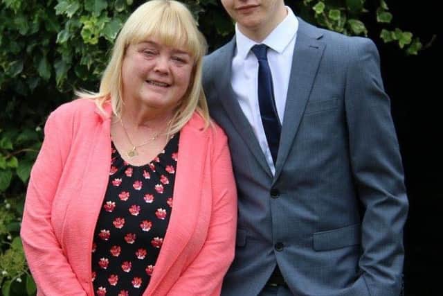 Mandy Andrews pictured with her son Harry.