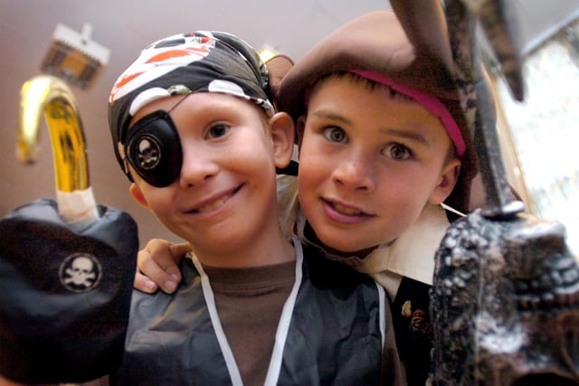 Young pirates Joel Jones and Joe Brownless were enjoying National Bookstart Day at St Bega's School in 2008.
