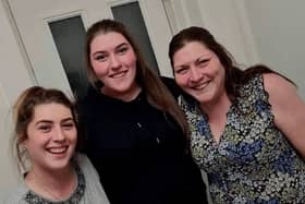 From left: Emma Rogerson, 24, Toni Rogerson, 22, and Clodagh Rogerson Bentham, 44.