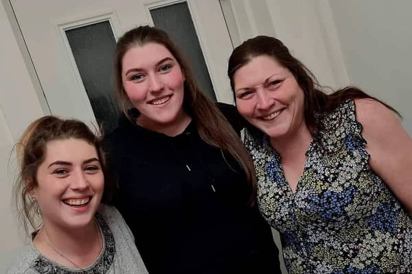 From left: Emma Rogerson, 24, Toni Rogerson, 22, and Clodagh Rogerson Bentham, 44.